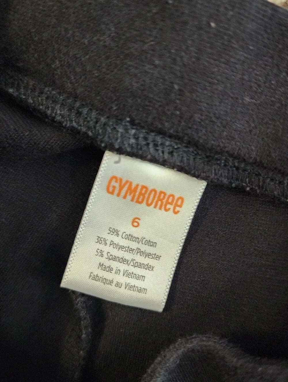 Gymboree Black Seam-Front Flare Pants 6
